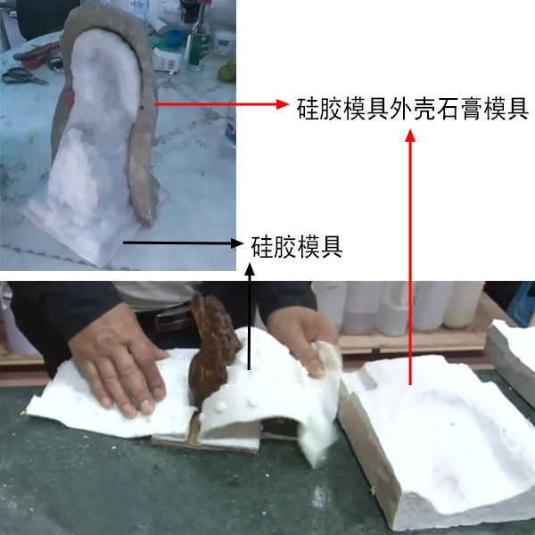 防備硅膠模具變形用石膏樹脂建造外殼