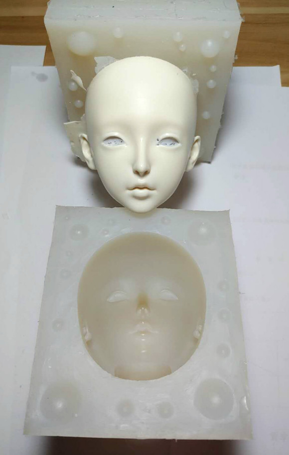 動漫模子頭部硅膠模具